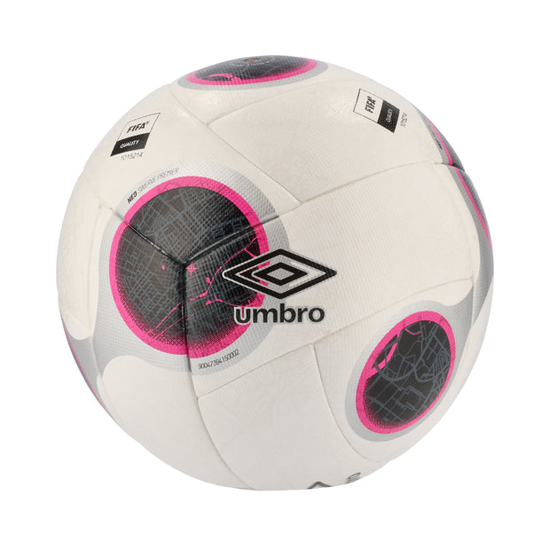 Umbro Neo Swerve Premier FQ Match Ball - White/Silver/Pink Glo