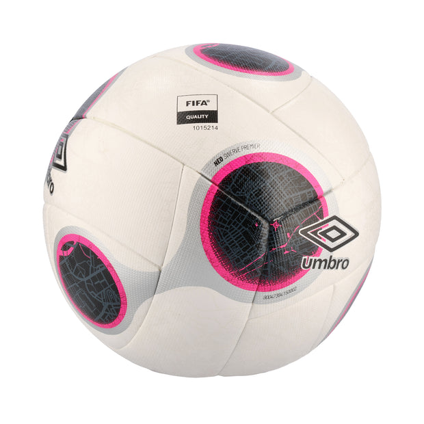 Umbro Neo Swerve Premier FQ Match Ball - White/Silver/Pink Glo