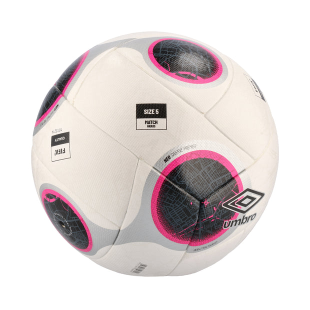 Umbro Neo Swerve Premier FQ Match Ball - White/Silver/Pink Glo
