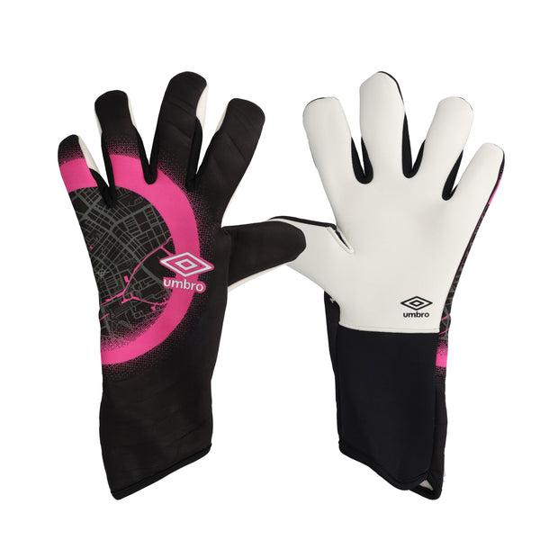 Umbro Neo League Gloves - Black/White/Pink Glo