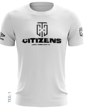 Cape Town City Fc Supporter Tee 24 - White/Black