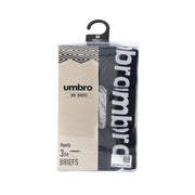 Umbro 3Pk Cotton Briefs - Black/Grey/Navy