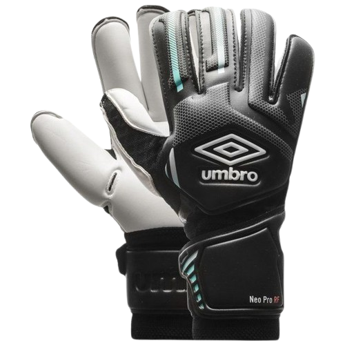 Umbro Pro Elite Roll Finger Gloves - Black/Marine Green/White