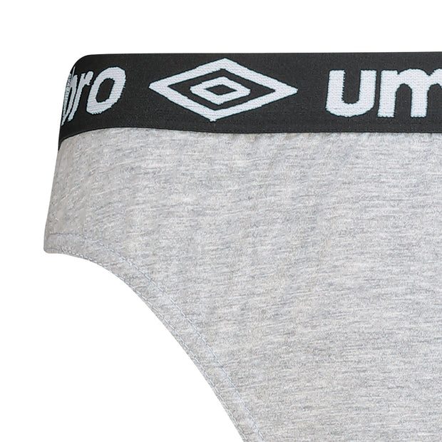 Umbro 3Pk Cotton Briefs - Black/Grey/Navy