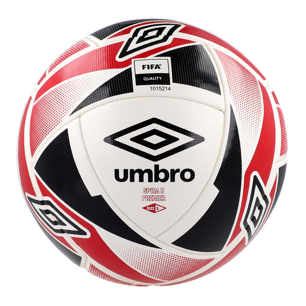 Umbro Spira II Premier Match Ball - White/Black/Red